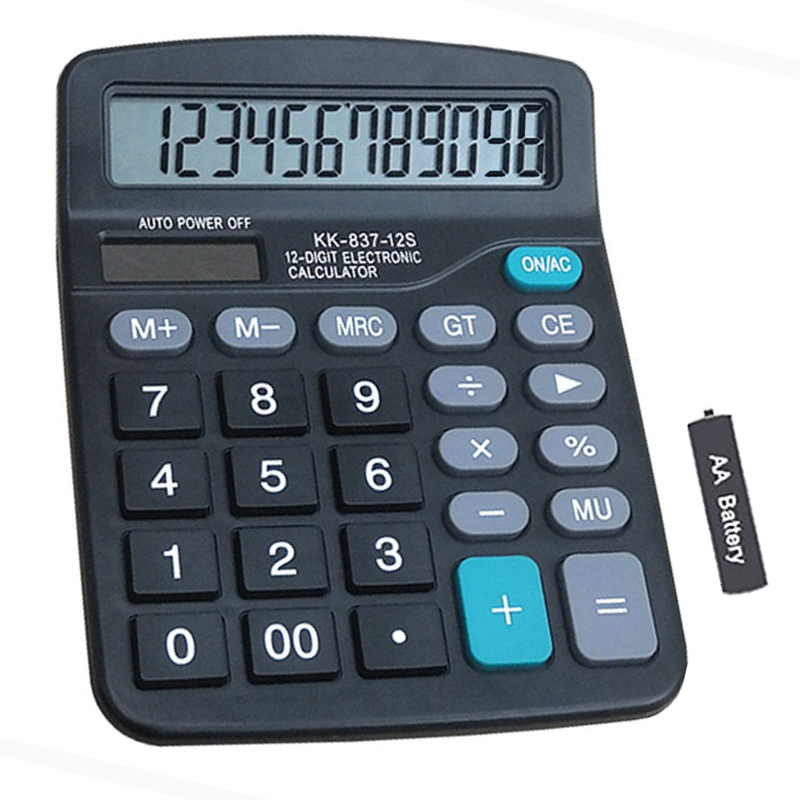 Youho Calculator, 12-Bit Solar Battery Dual Power Standard Function Electronic Calculator With Large Lcd Display Office Calculat
