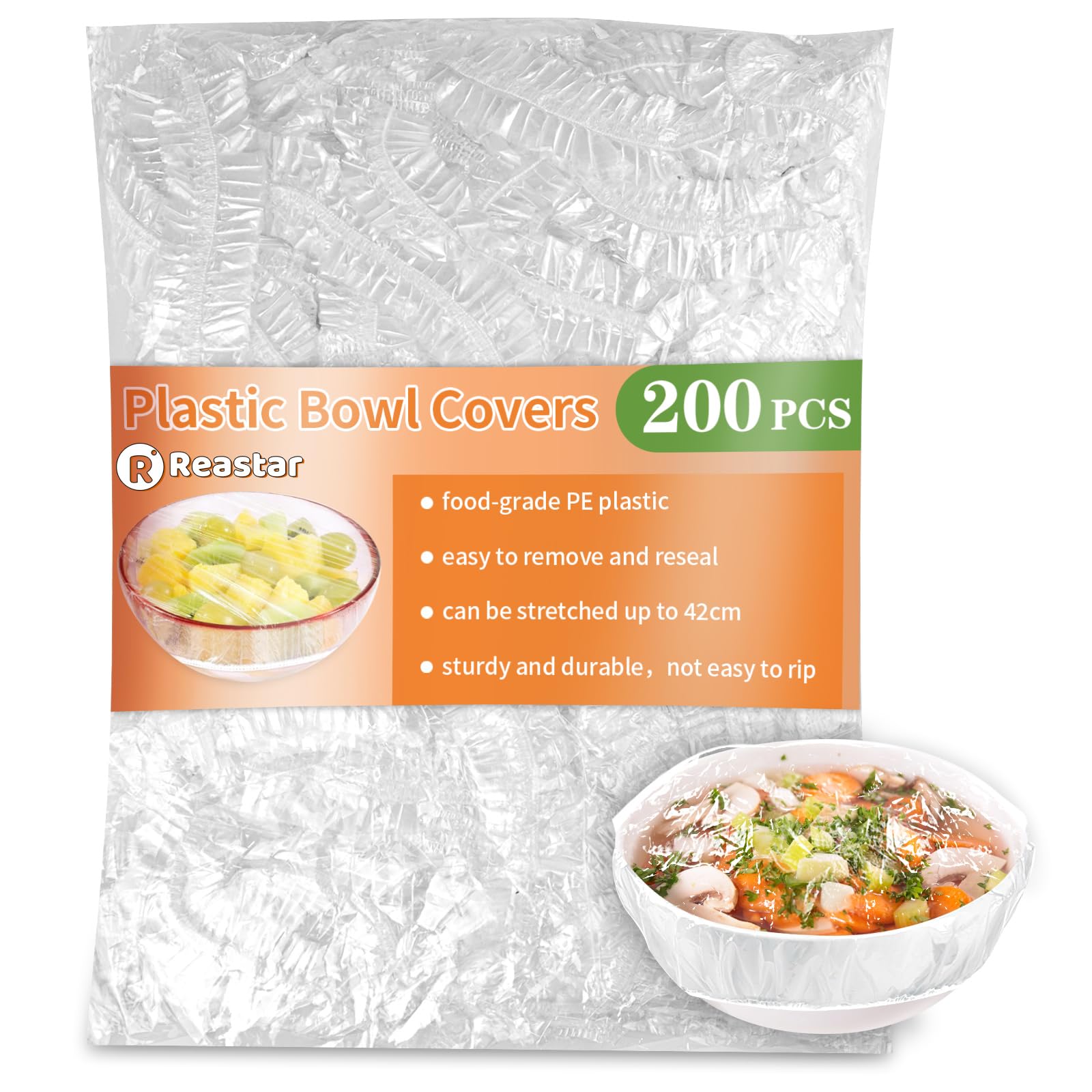 Plastic Shower Caps For Sourdough Bread, 200 Pcs Bowl Covers For Bread Proofing, Food Covers Stretch Reusable Elastic, Keep Food