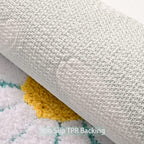 Qjhomo Toilet Rugs U Shaped, Green Toilet Mat Cute Daisy Contour Bath Rug 20''X20'', Extra Thick Soft Machine Washable Toilet Ca