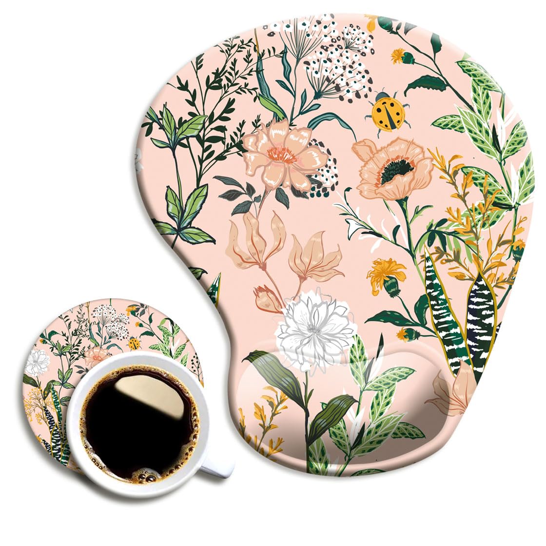 Ergonomic Mouse Pad With Wrist Support,Mouse Pads With Non-Slip Pu Base For Home Office Working Studying Easy Typing & Pain Reli