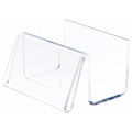 Plymor Clear Acrylic Deluxe Business Card Holder & Display (Horizontal), 3.5' W X 3' D X 2' H, Pack Of 2