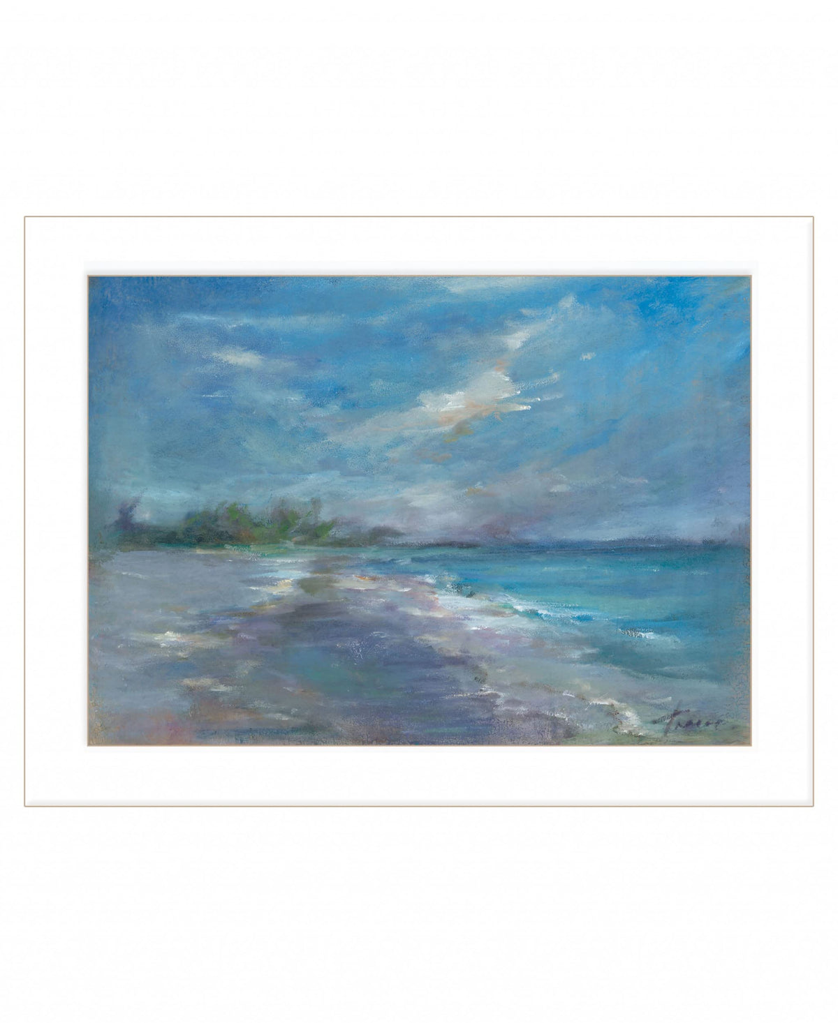 Serenity 2 White Framed Print Wall Art