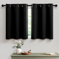 Black Out Curtains 36 Inch Long 2 Panels for Bedroom Short Grommet Blackout Curtains for Small Windows