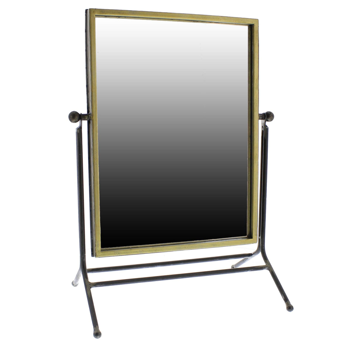 HomeRoots Natural Iron, Mirror Rustic Goldtone Rectangular Vanity Mirror