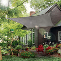 Coconut Rectangle Sun Shade Sail Canopy, 10' X 10' Patio Shade Cloth Outdoor Cover - Sunshade Fabric Awning Shelter For Pergola