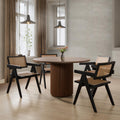 Simtonal Round Wood Dining Table Modern Kitchen Table Mesa Redonda De Comedor Walnut, 40'L X 40'W X 29.9'H(Only Table)