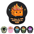 Cute Funny Ergonomic Mouse Pad With Wrist Support, Dumpster On Fire Gel Mouse Pads Wrist Rest, Comfortable Pain Relief Mousepad