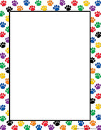 Teacher Created Resources Colorful Paw Prints Computer Paper (4769), Multicolor 8.5 Inches X 11 Inches