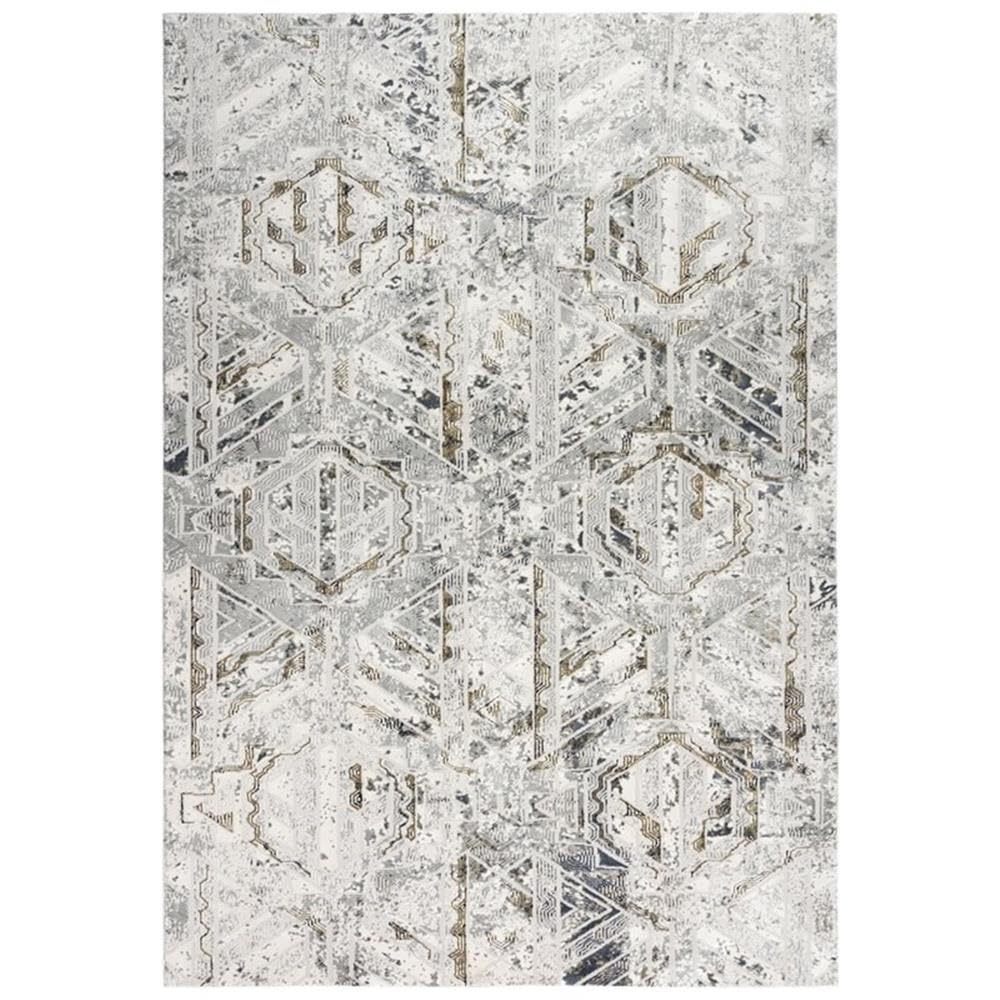 Spring 5'3" X 7'6" Abstract Stone/Beige/Gray/White/Brown Power-Loomed Area Rug