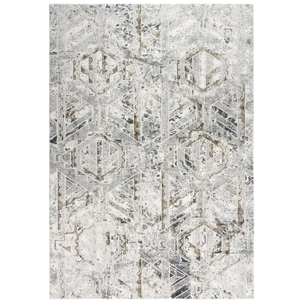 Spring 3'11&quot; X 5'6&quot; Abstract Stone/Beige/Gray/White/Brown Power-Loomed Area Rug