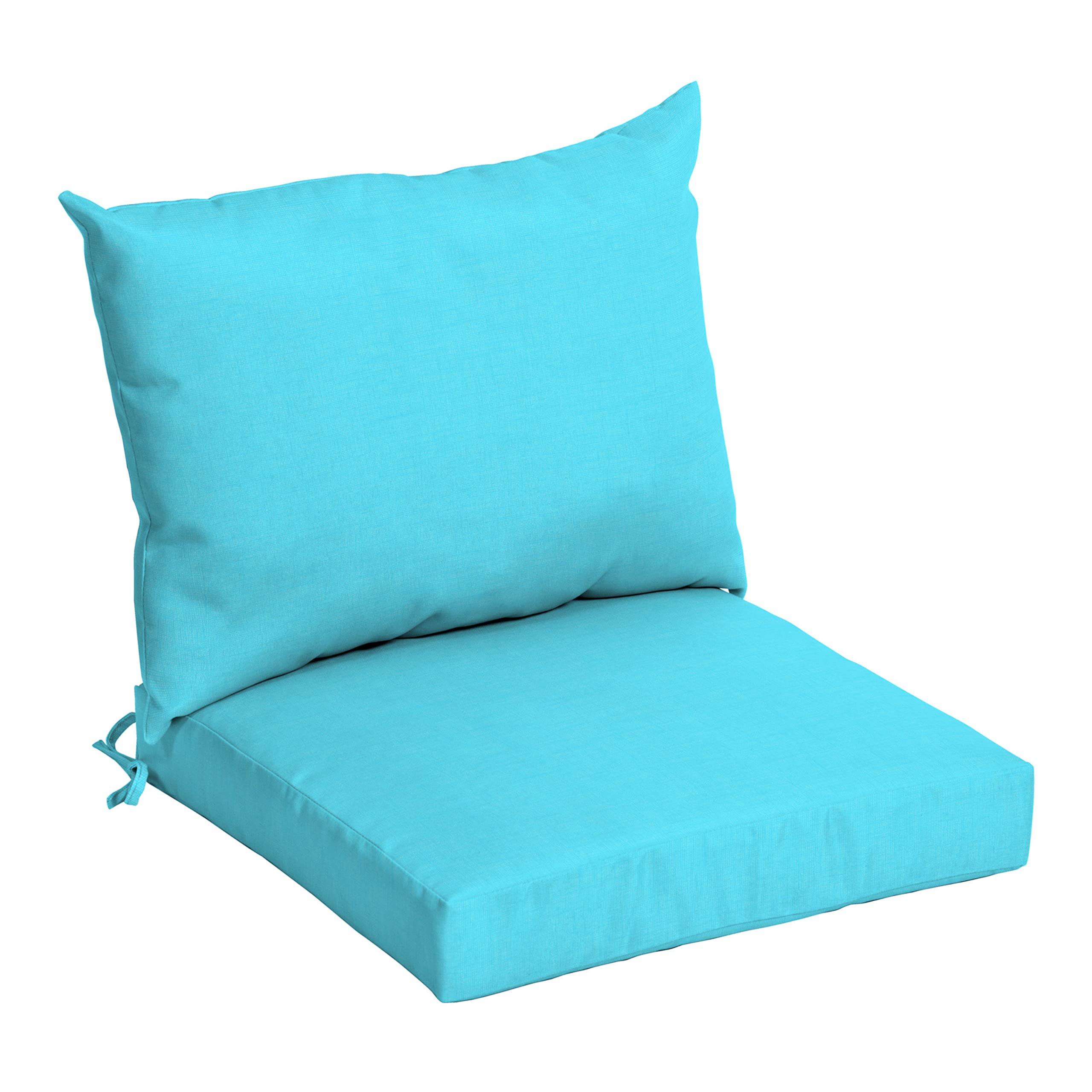 Arden Selections Outdoor Dining Chair Cushion Set 21 X 21, Pool Blue Leala