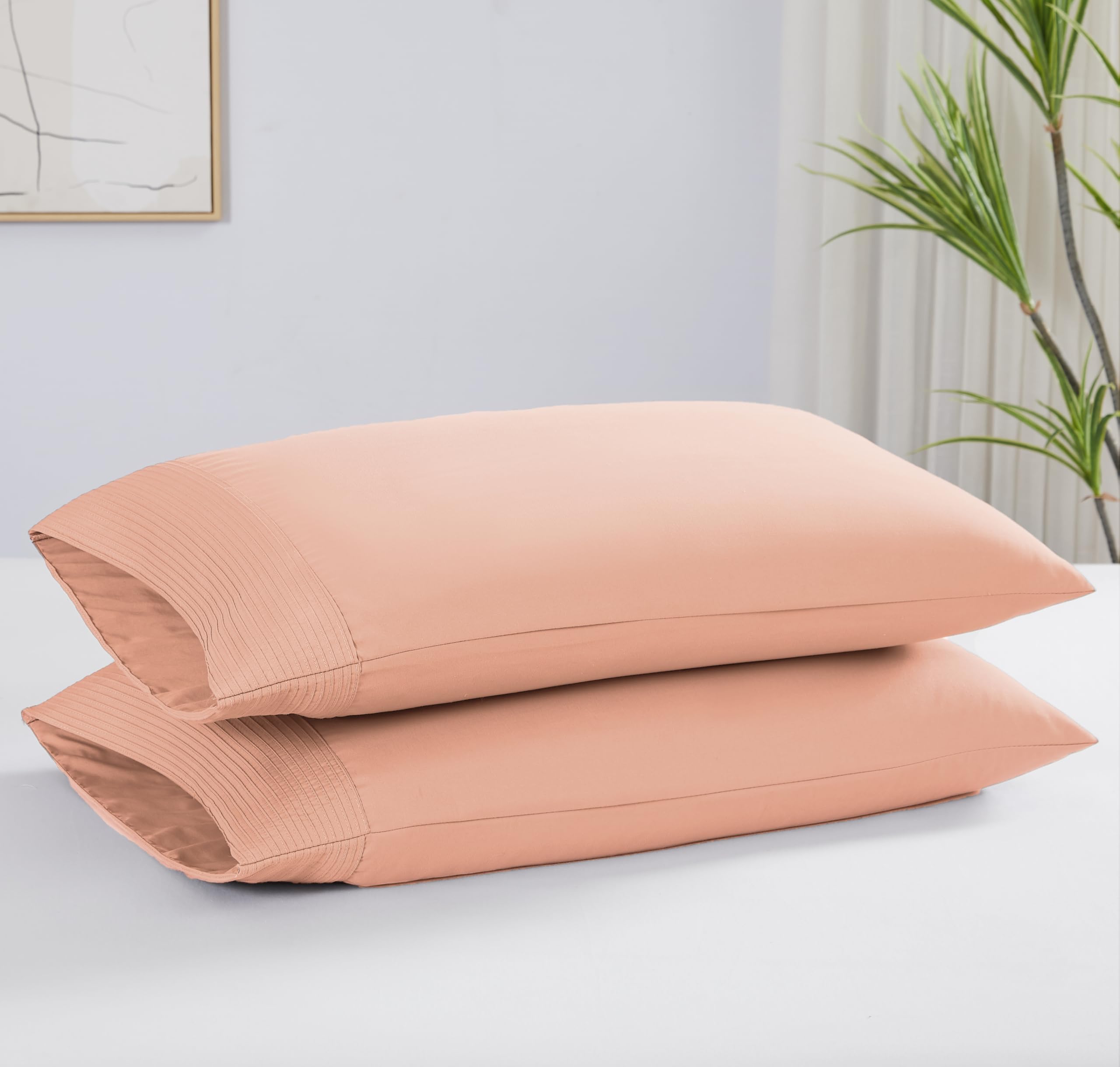 Southshore Fine Living, Inc. Split King Sheet Set, 5-Piece, 21'' Extra Deep Pocket Pleated Sheets | Flat Sheet, 2 Split Fitted S