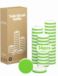 LEGUO Disposable Toilet Bowl Cleaner Wand System with Green Refill Heads, Wall Mount Toilet Brush and Holder Set for Bathroom Cl