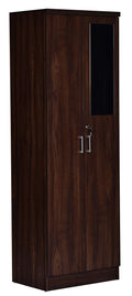 Deckup Cove 2Door Engineered Wood Wardrobe With Mirror (Walnut, Matte Finish)