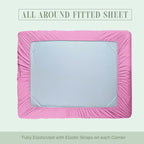Elegant Comfort 1500 Premium Hotel Quality 18-24 Inches Deep - Extra Deep Pocket Single Fitted Sheet For High Mattress, Luxury And Softest, Smart Pocket - Wrinkle Free, King, Light Pink