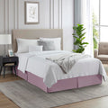 Nestl Dusty Purple Full Xl Bed Skirt - Full Xl Size Bed Skirt 14 Inch Drop - Brushed Microfiber Bed Skirts - Hotel Quality Pleated Bed Skirt - Shrinkage & Fade Resistant