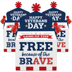Big Dot Of Happiness Happy Veterans Day - Treat Box Party Favors - Patriotic Goodie Gable Boxes - Set Of 12