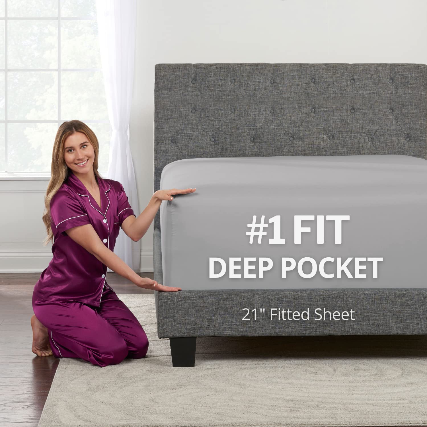 Deep Fitted Sheets King - King Size Fitted Sheet Only Deep Pocket - 21    King Fitted Sheet Deep Pocket Perfectly Fit 17   -23