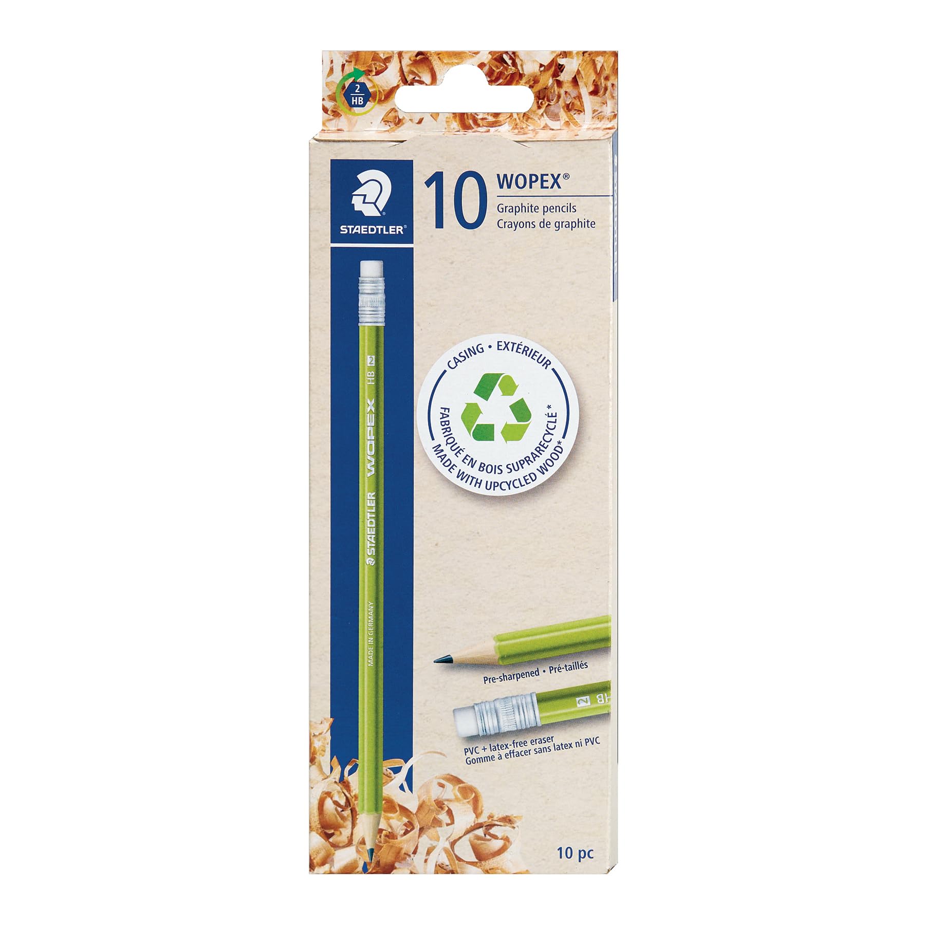 Staedtler Wopex Pencils, Pack Of 10 Pencils, 182 Cd10A6