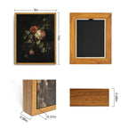 Roslynity Framed Canvas Wall Art Vintage Print Oil Paintings Moody Dark Flower Botanical Floral Still Life With Roses Retro Aest