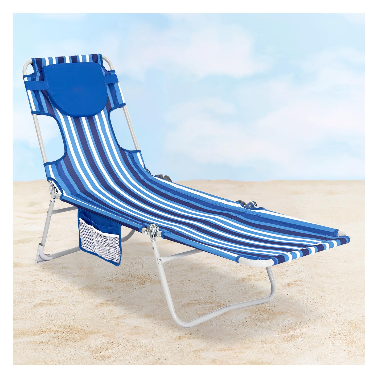 #Wejoy Tanning Chair With Face Hole Folding Chaise Lounge Chair Heavy Duty Lay Flat Portable Beach Lounger With Adjustable Backrest, Padded Pillow For Reading Beach Poolside Patio Sunbathing Lawn Camp