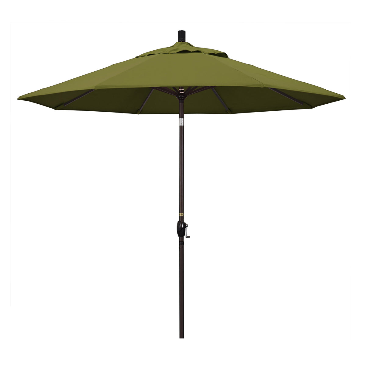 California Umbrella Gspt908117-Sa21 9' Round Aluminum Market, Crank Lift, Push Button Tilt, Bronze Pole, Pacifica Palm Patio Umb
