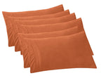 Elegant Comfort 6-Pack Solid Pillowcases 1500 Premium Hotel Quality Microfiber - Smooth Weave, Wrinkle And Fade Resistant, Easy Slip-On, 6-Piece Set, King Pillowcase, Coral