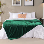 Sochow Flannel Fleece Throw Blanket 66    90 Inches, All Season Lightweight Soft Cozy Green Blanket For Bed, Sofa, Car