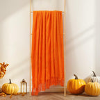 Inhand Fall Throw Blanket Burnt Orange Halloween Decor For Couch, Soft Living Room Home Decor Knitted Blanket, Outdoor Lightweig