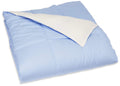 Modern Threads Down Alternative Microfiber Quilted Reversible Comforter & Duvet Insert - Soft, Comfortable Alternative To Goose Down - Bedding For All Seasons Blue/Cream Twin