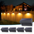 Aulanto Solar Fence Lights, Warm White  Rgb Modes Fence Solar Lights Outdoor Waterproof Solar Lights For Fence Led Solar Deck Li