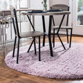 Rugs.com Infinity Collection Solid Shag Area Rug 4 Ft Round Lavender Shag Rug Perfect for Kitchens, Dining Rooms