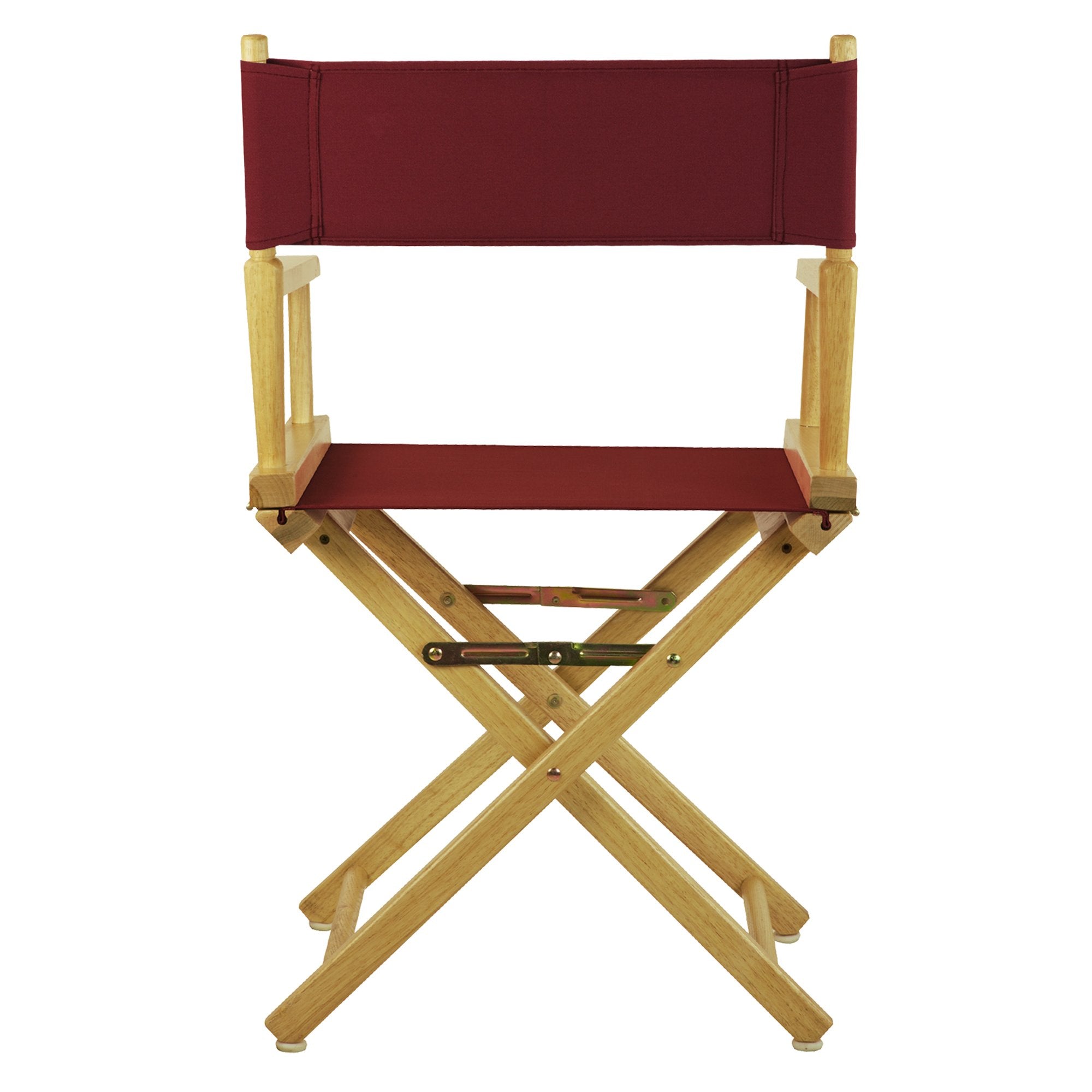 Casual Home 18" Director'S Chair Natural Frame With Burgundy Canvas