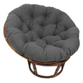 Blazing Needles Twill Papasan Cushion, 52" x 6" x 52", Steel Grey