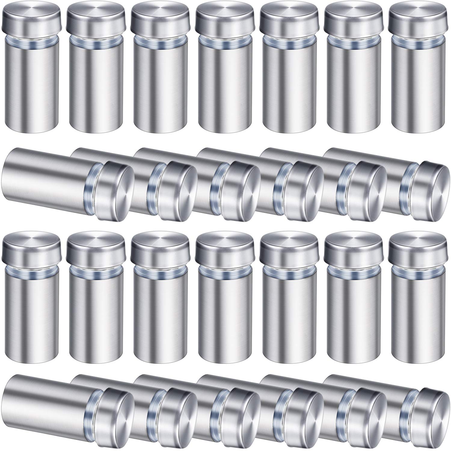 1/2 By 1 Inch Sign Standoff Screws Wall Standoff Sign Holders Screws Mount Glass Acrylic Advertising Nails (48 Pieces)