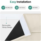 Homeideas 100% Blackout Sidelight Curtains For Front Door, Side Door Window Curtains, Front Door Curtains For Small Window, Thermal Insulated Door Window Covering, (1 Panel, W12 X L68, Beige)
