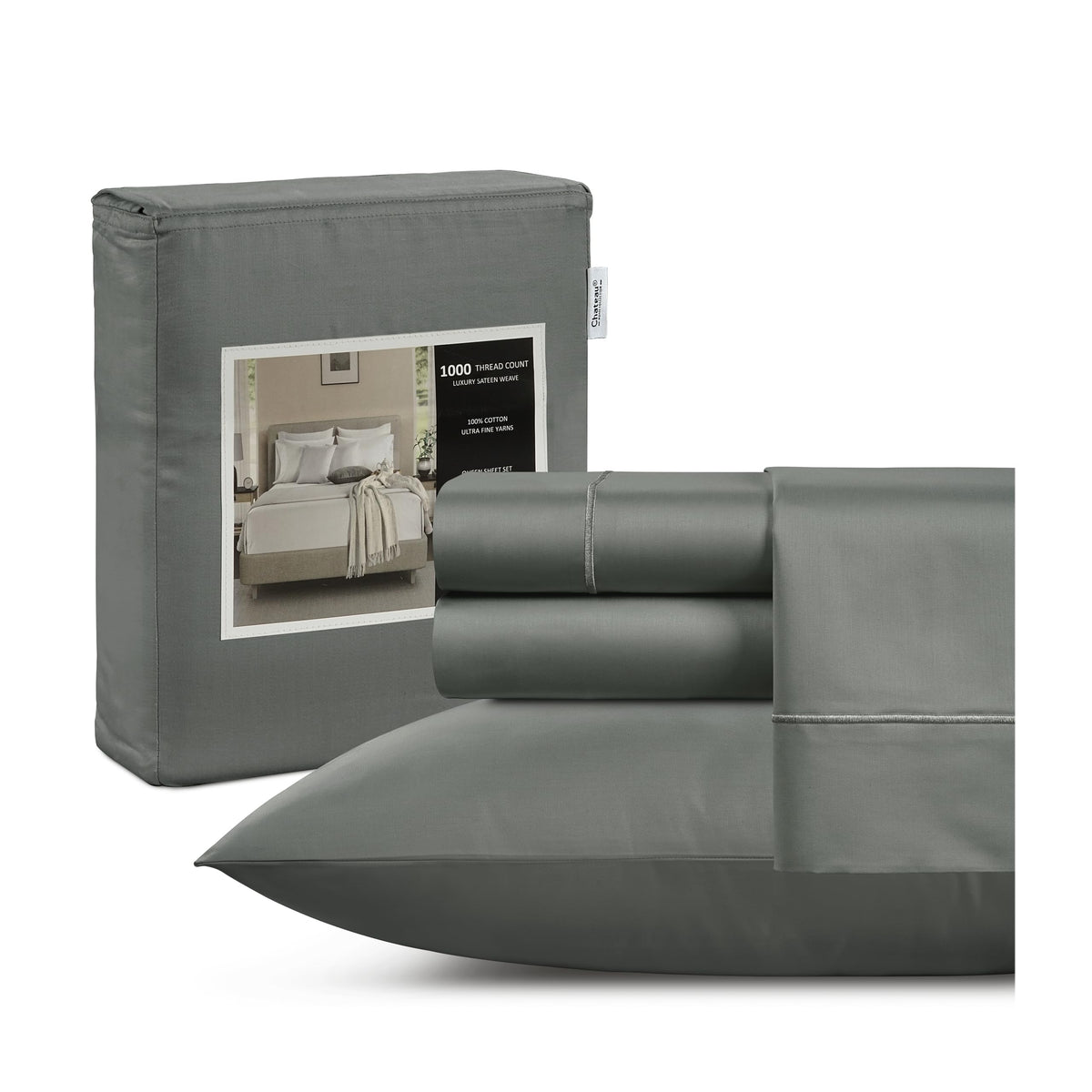 Full Size Sheets, 100 % Cotton Sheets Full Size Bed Set, Breathable & Cooling Sheets, Deep Pocket Full Bed Sheet & Pillowcase Se