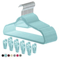 Closet Accessories, Velvet Hangers, Non-Slip Ultra Slim Space Saving Hanger, with notches, tie bar, and Swivel Hooks, 30 Pack, w