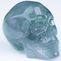 QLRSUXN 2 Inch Fluorite Crystal Skulls Decor,Human Skull Sculpture Statues Healing Crystal Decor,Halloween Skull Figurines,Home 