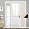 Homeideas 100% Blackout Sidelight Curtains For Front Door, Side Door Window Curtains, Front Door Curtains For Small Window, Thermal Insulated Door Window Covering, (1 Panel, W12 X L68, Beige)