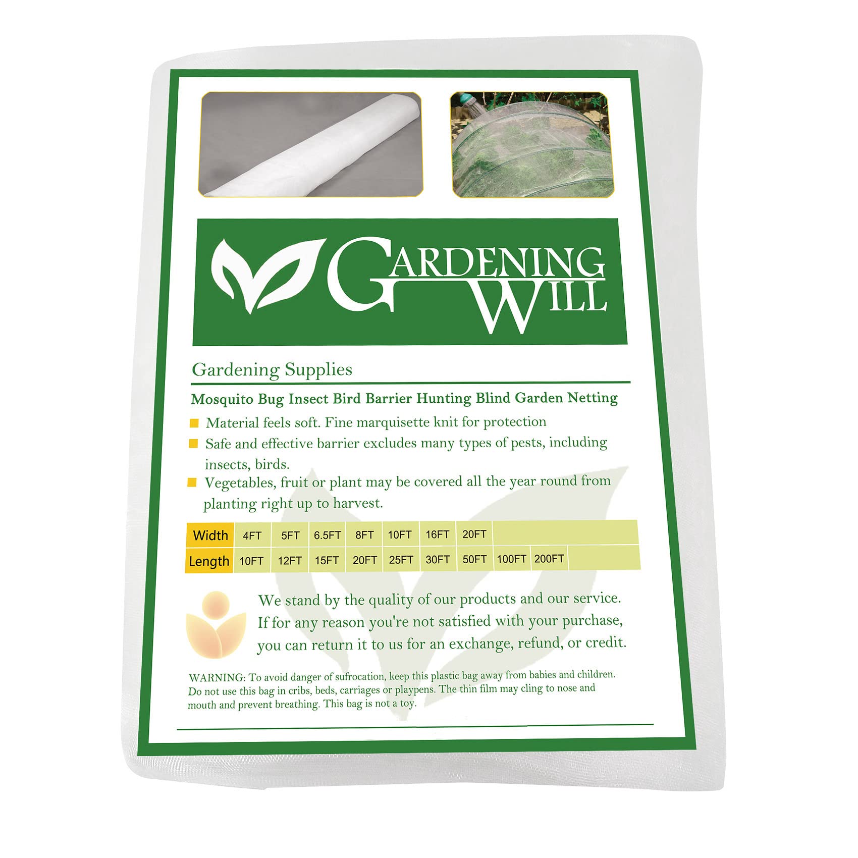 10X100Ft Mosquito Bug Insect Bird Fine Mesh Net Barrier Hunting Blind Garden Screen Netting For Protect Your Plant Fruits Flower