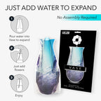 Modgy Expandable Flower Vase Plastic Decorative Modern Vases For Flowers Centerpieces Dining Table Decor Living Room Bathroom We