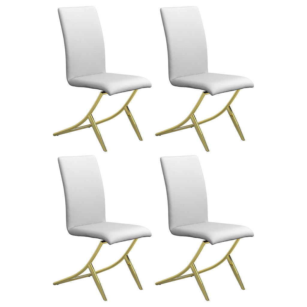 Coaster Home Furnishings Carmelia Upholstered Dining Side Chair White (Set of 4)