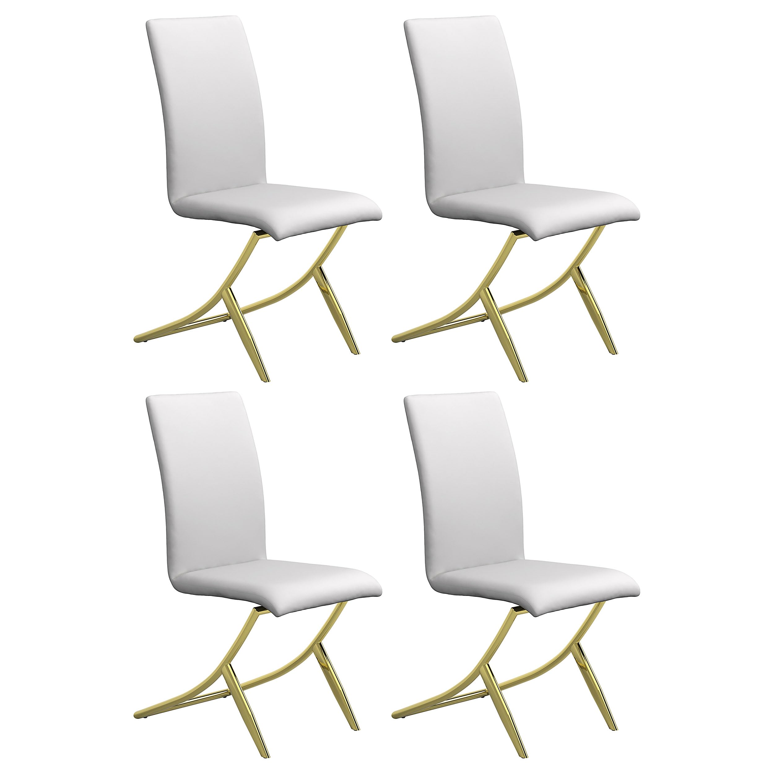 Coaster Home Furnishings Carmelia Upholstered Dining Side Chair White (Set of 4)