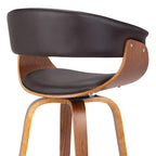 Armen Living Julyssa Mid-Century Swivel Bar stool, 30", Brown