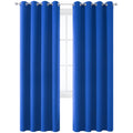 Dualife Royal Blue Grommet Room Darkening Curtains 52 X 90 Inches, 2 Panels