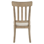 Steve Silver Furniture Napa Side Dining Chairs, Casual California Style in Weathered Sand Finish with Upholstered Seat, Set of 2 Chairs, Brown
