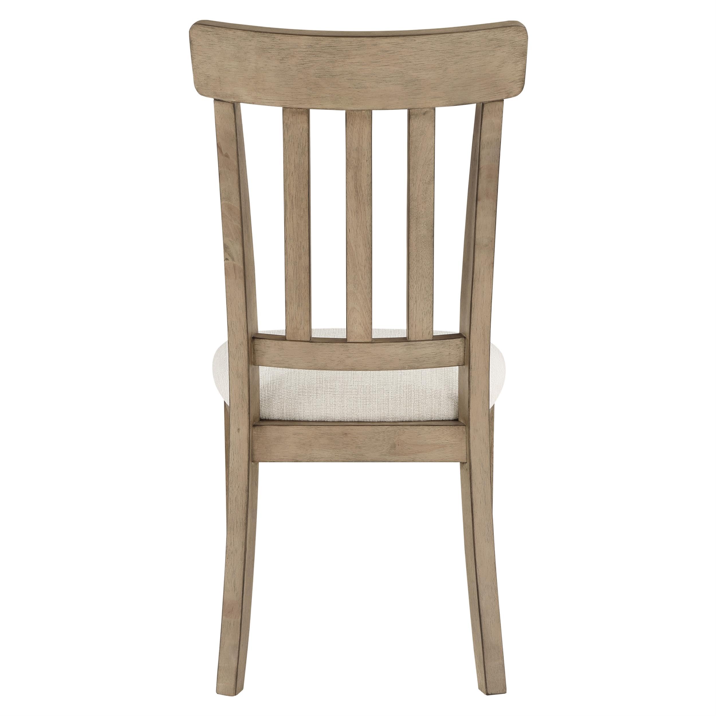 Steve Silver Furniture Napa Side Dining Chairs, Casual California Style in Weathered Sand Finish with Upholstered Seat, Set of 2 Chairs, Brown