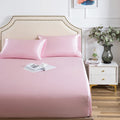 Satin Fitted Sheet, Queen Fitted Sheet Only, 1 - Piece Ultra Soft Deep Pocket Single Silk Bottom Bed Sheet Queen - Pink