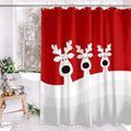 Christmas Elk Shower Curtain, Merry Christmas Reindeer Shower Curtains for Bathroom, Winter Farmhouse Bathroom Home Decor, Cute 